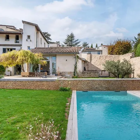 فيلة Les Pierres Seches - House With Pool And Open View Near The Village Saint-Didier-au-Mont-d'Or